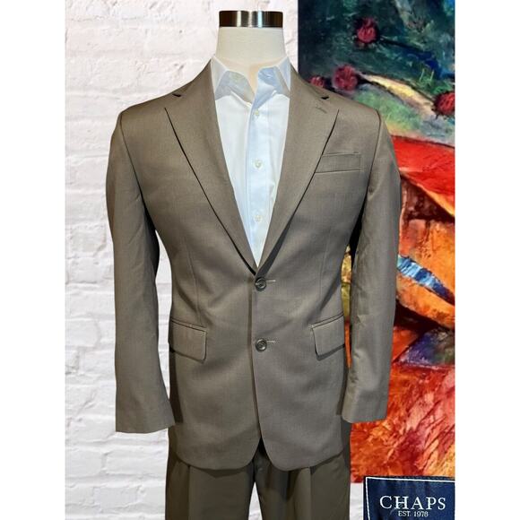 Chaps Ralph Lauren 38R Mens Brown Blazer Casual Sport Coat Suit Jacket - Picture 5 of 14